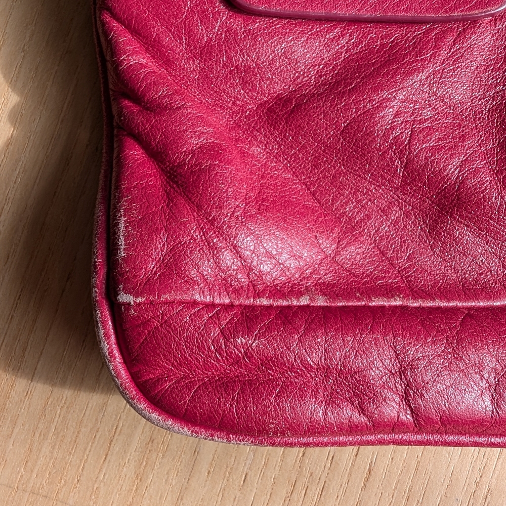 Mark Jacobs Totally Turnlock Mini Crossbody Red Leather Bag - Picture 3 of 7